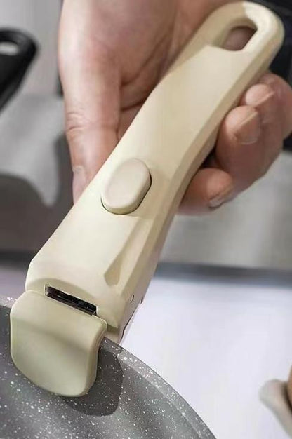 Keramik-Topf- und Pfannen-Set, Antihaft-Küchenutensilien, ungiftiges Topf- und Pfannen-Set, antihaftbeschichtet, PFAS PFOA- und PTFE-frei, Töpfe und Pfannen mit abnehmbarem Griff, 5 Pcs, Wohnmobil-Küchenutensilien