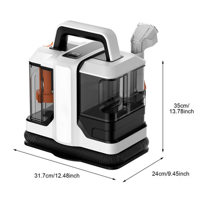 Stoffreinigungsgerät – Schwarz und Weiß, kann tiefgreifend Flecken auf Teppichen, Autositzen, Haustieren, Treppen, Sofas usw. entfernen, geeignet für Autos/Autopflege