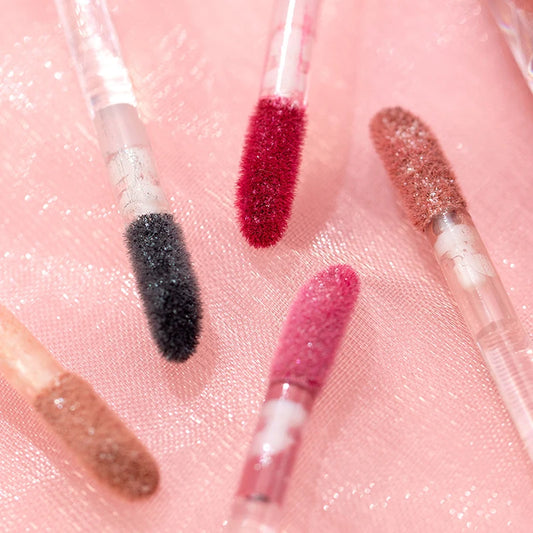 Langanhaltender Glitzer-Lippenstift, 2 Stück Feuchtigkeitsspendender Lipgloss, Glänzender Lipglaze, Lippenöl für volle Lippen Lippenstift für Mädchen und Frauen, Make-up