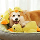 Langlebiges interaktives Plüsch-Quietschspielzeug in Entenform für Hunde Extraweiches Stofftier in Entenform zum Kuscheln und Spielen Niedliches Hundespielzeug zum Kauen