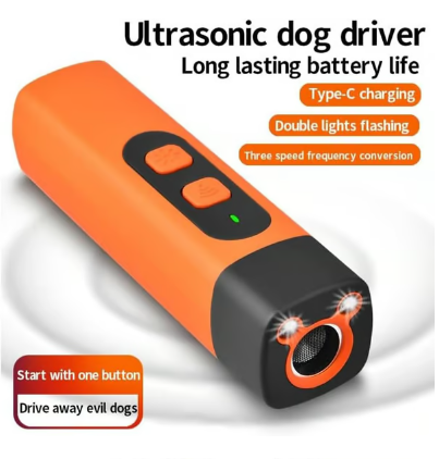 🐕✨ ULTRASCHALL-HUNDEABWEHR - Tragbar & Wasserdicht mit LED-Blitz, Humane Tiervertreibung für Outdoor-Aktivitäten, Wiederaufladbar und Einfach zu Bedienen 🛡️🔦