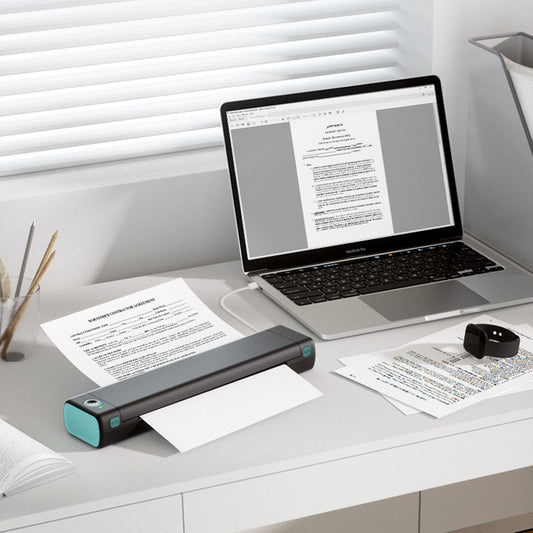 Tragbarer kabelloser Drucker, ideal für unterwegs, D810 Bluetooth-Thermodrucker, unterstützt das US-Letter-Papierformat 8,5 x 11 Zoll, einschließlich Druckern für Tattoo-Studios und Büros.