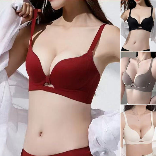 Nahtloser und bügelloser Push-up-BH mit formender Wirkung für Damen in Unifarben
