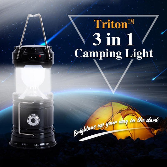 🧰3-in-1-Campinglaterne mit LED-Flamme