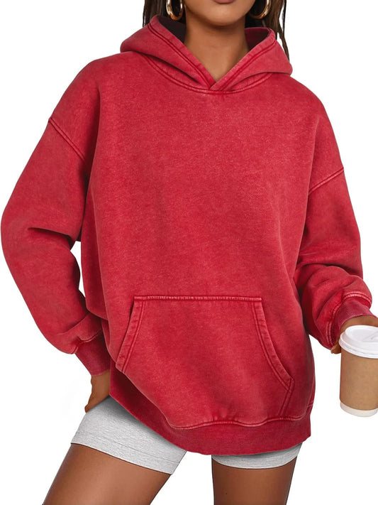🔥LETZTER TAG DES AUSVERKAUFS 60 % RABATT!!💥🎁Damen-Hoodie mit Acid-Wash-Effekt, oversized, langärmelig, Herbstmode-Sweatshirts