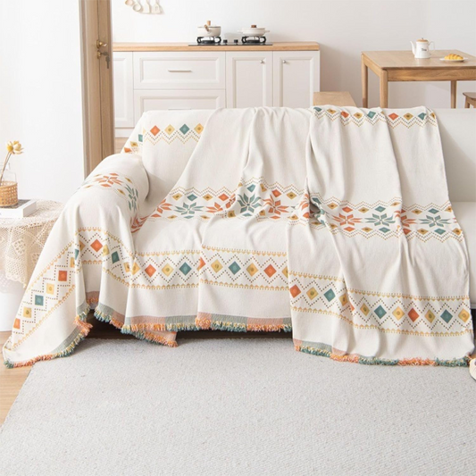 Wendbarer Sofabezug im Bohemian-Stil mit Quasten✈️Kostenlose Lieferung für alle Bestellungen