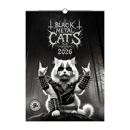 😼 50 % Rabatt!  💗 Metal Cat Kalender 2026: 12 Monate lang geheimnisvolle Katzen! 🤘📅