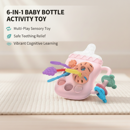 🔥50 % Rabatt exklusiv für Kleinkinder 🍼 6-in-1 Babyflaschen-Aktivitätsspielzeug