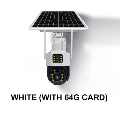 Intelligente Solar-Überwachungskamera mit zwei Objektiven