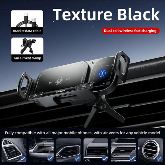 ⚡15W kabelloses Schnellladekfz-Handyhalterung für faltbare und normale Smartphones