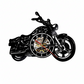 Retro-Motorrad-Vinyl-Schallplatten-Wanduhr