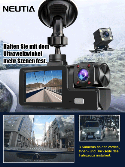 Autokamera, 1 Set Auto-DVR mit 32 GB Speicherkarte, HD-Auto-DVR, Videoüberwachung für Autos, Fahrzeug-DVR, Auto-DVR, Lkw-DVR, SUV-DVR