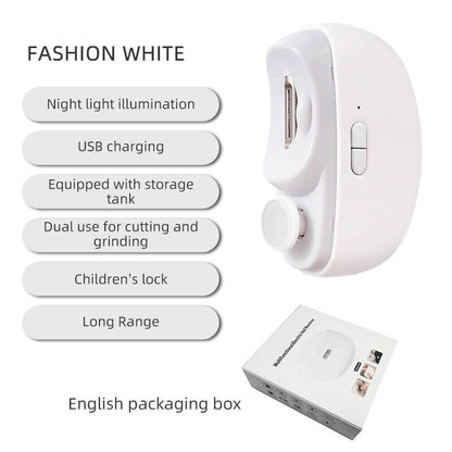 3-in-1 Automatischer elektrischer Nagelknipser mit Feilenfunktion【Sicher und bequem】