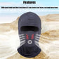 Winter Rider Warm Anti-Haze Balaclava Vollgesichtsmaske für Motorradfahren, Radfahren, Skifahren, Kapuze, winddicht, weich, Outdoor, warm, Fahrrad-Kopfbedeckung