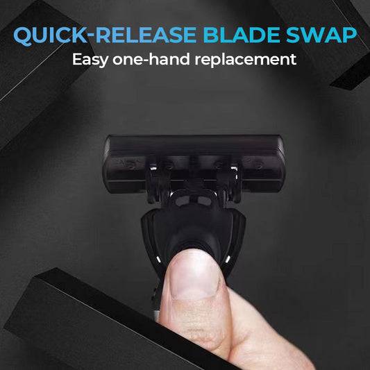 6-Klingen-Rasierer mit leicht einsetzbarem Kopf