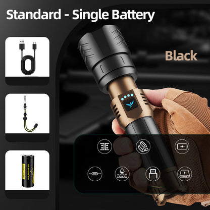 LED-Taschenlampe mit hoher Leuchtkraft und großer Leuchtweite