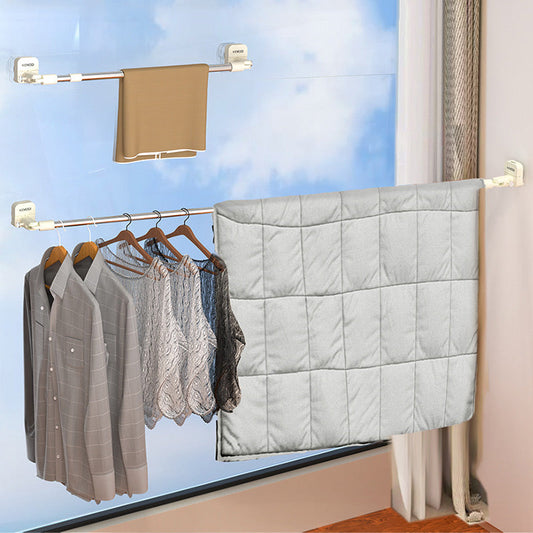 Verstellbare Kleiderstange für den Haushalt mit Saugnäpfen