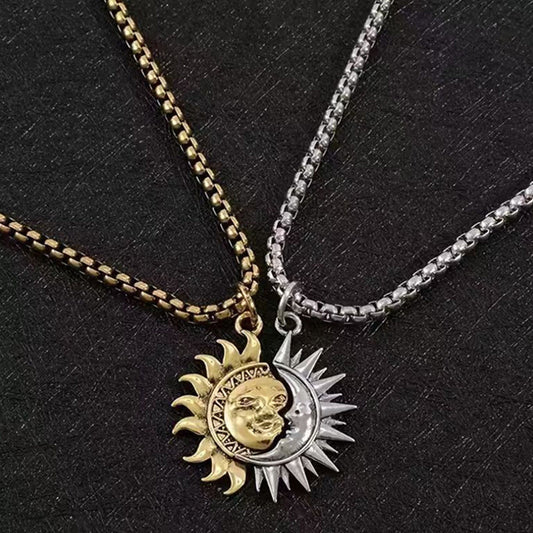 🌞 50% RABATT! 🌙 Sonnen- und Mond-Anhänger-Set – Symbolischer Schmuck, Asymmetrisches Design & Perfektes Geschenk für Paare ✨