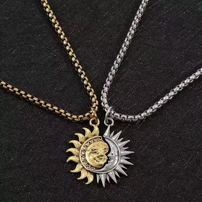 🌞 50% RABATT! 🌙 Sonnen- und Mond-Anhänger-Set – Symbolischer Schmuck, Asymmetrisches Design & Perfektes Geschenk für Paare ✨