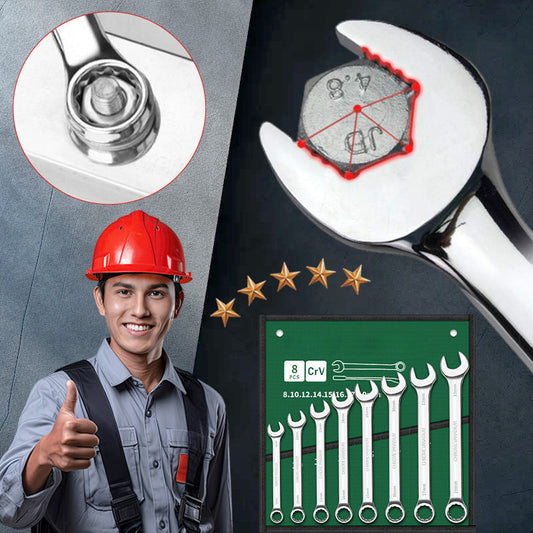 Doppelkopf-Kombinationsschlüsselsatz mit Aufbewahrungstasche