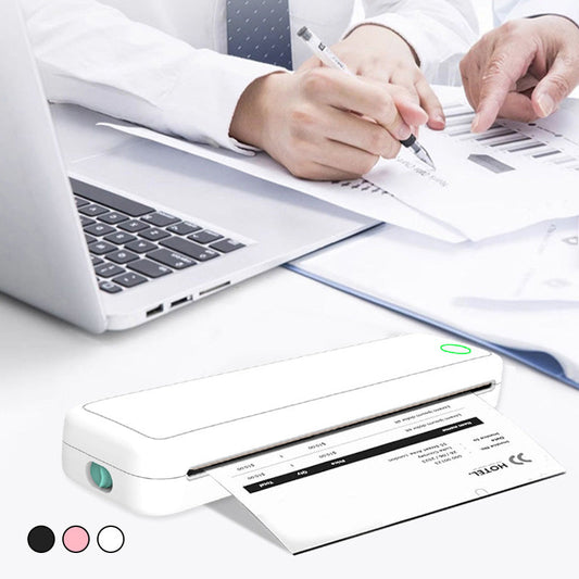 Kabelloser Mini-Thermodrucker A4 mit Papier