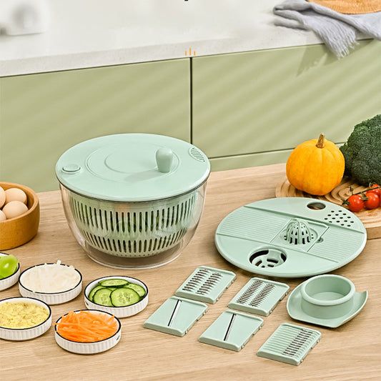 9-in-1 Multifunktionaler Salatschleuder & Hobel mit großem Fassungsvermögen